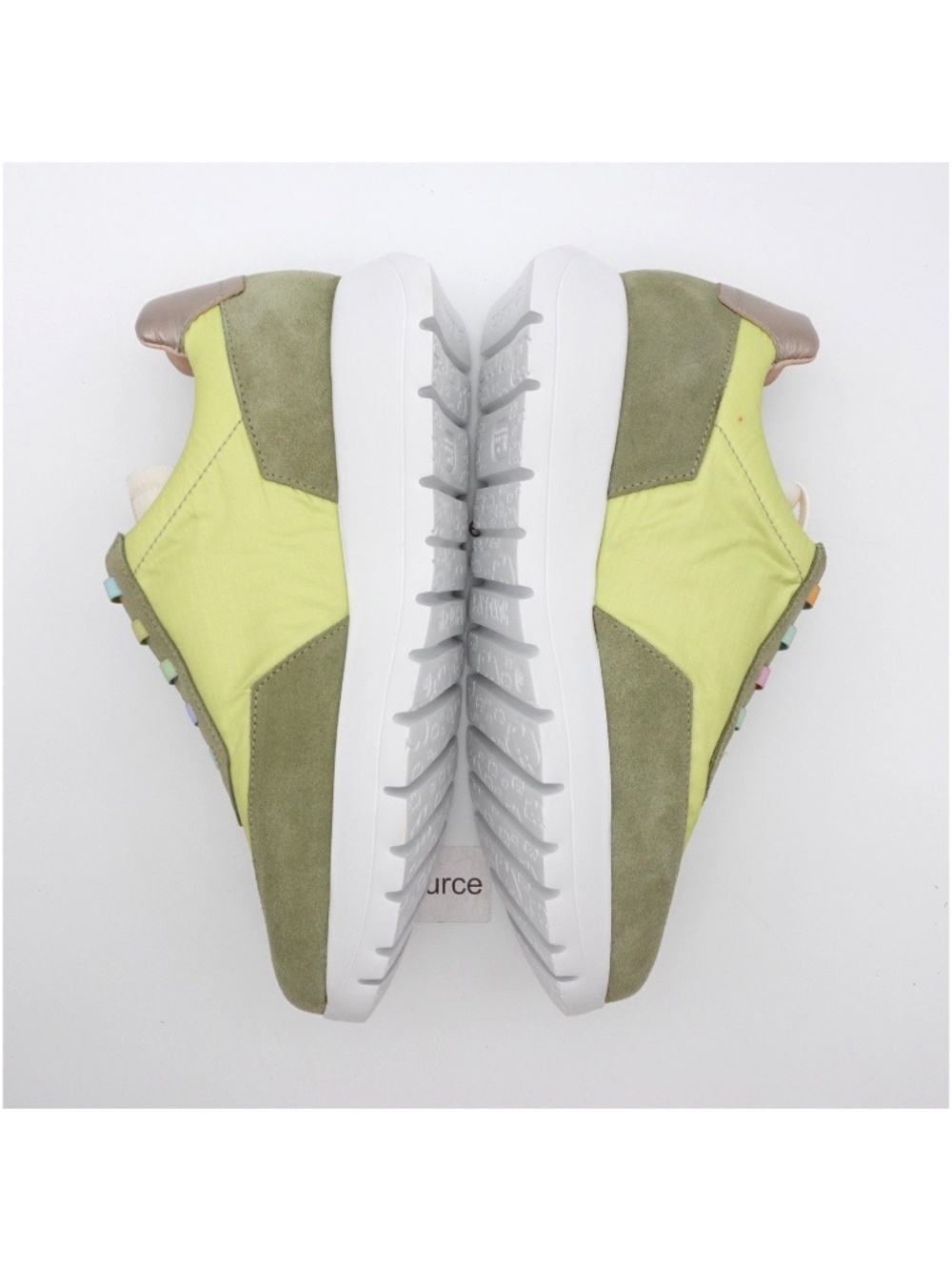 NEW Women's Wonders A-2422-T Platform Sneakers Odisei Green - Picture 3 of 9